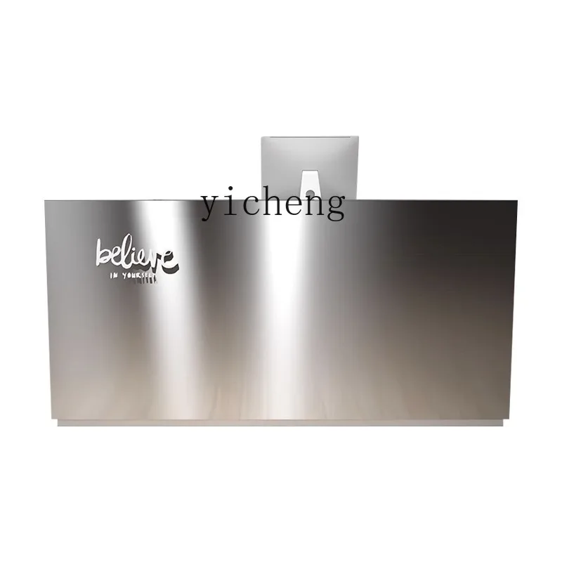 Tqh simple modern small stainless steel clothing store front desk cashier catering counter