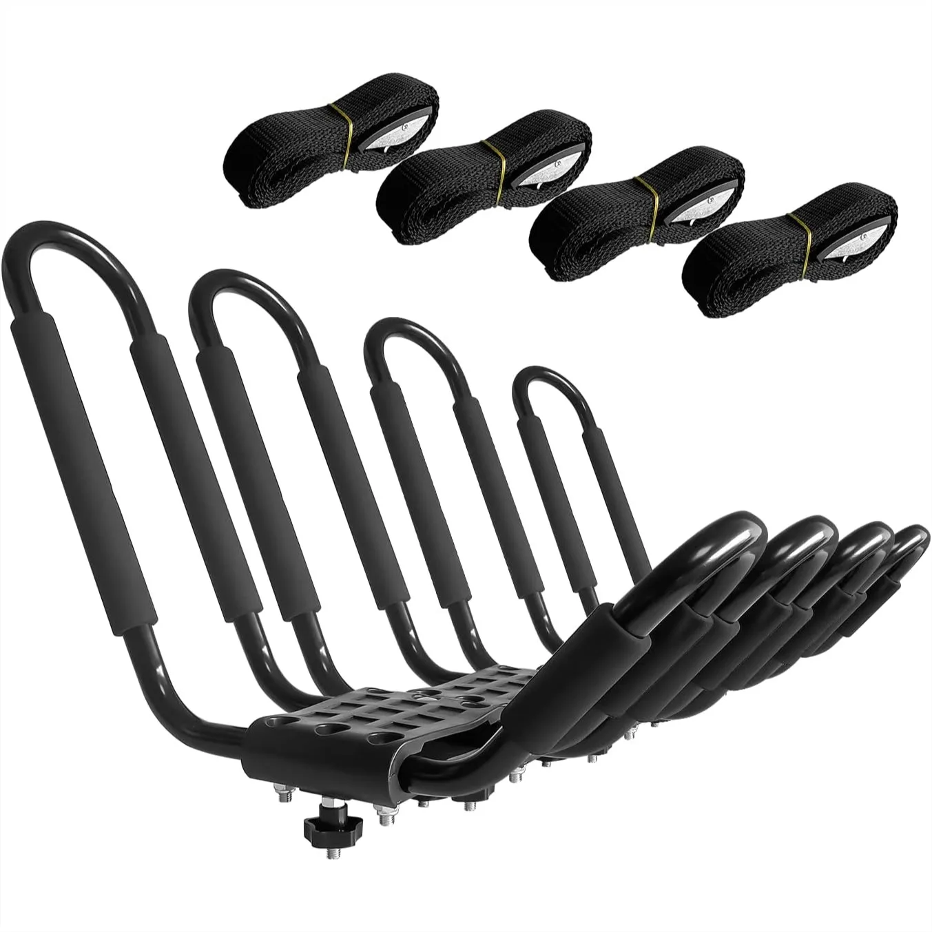 

Kayak Roof Rack, 2 Pair J-Bar Kayak Carrier with 4 Ropes for Canoe SUV and Trucks