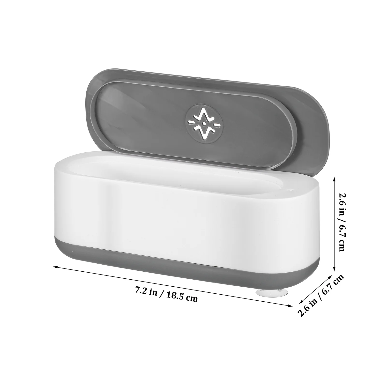 Limpador sônico recarregável, máquina de óculos, joias, limpeza profunda portátil, controle com um botão, suave, multiuso, itens pequenos