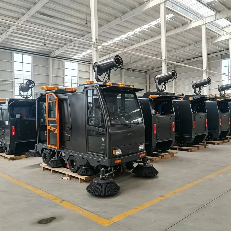Sweeping Width 1260mm 1400mm 1800mm 2000mm Street Sweeper HT1400 HT2000 Ride On Road Sweeper Floor Cleaning Machine