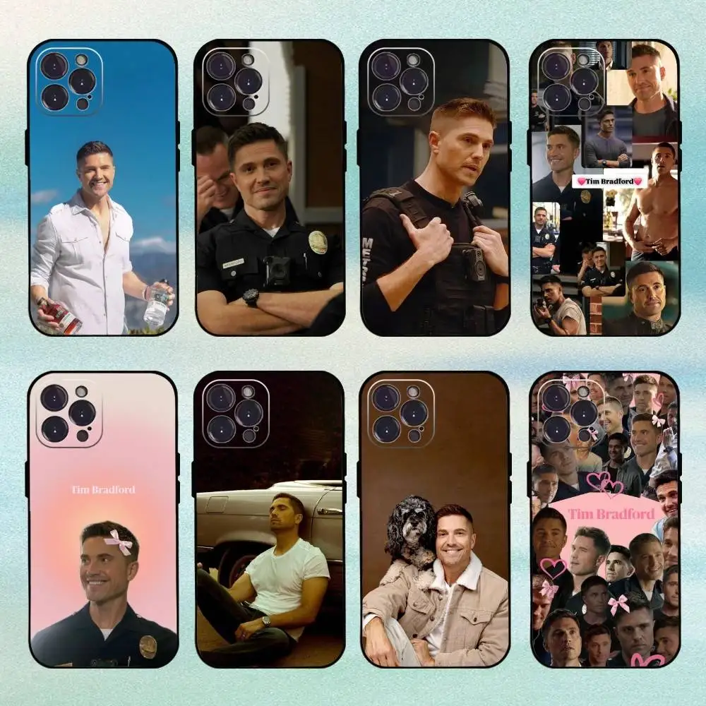 

Tim Bradford R-Rookied Phone Case For iPhone 16 15 14 13 12 11 Pro Max Plus,5G Soft Black Case