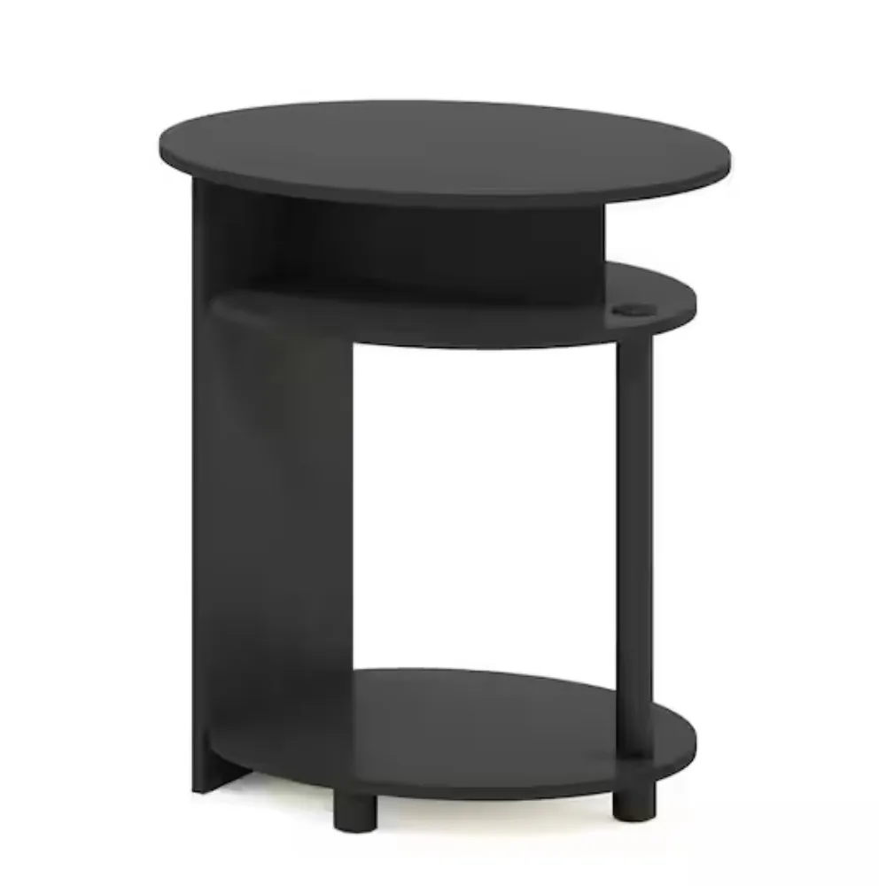 

Furinno JAYA Simple Design Oval End Table JAYA Simple Design 18.9 in Americano / Stainless Steel Oval Wood End Table
