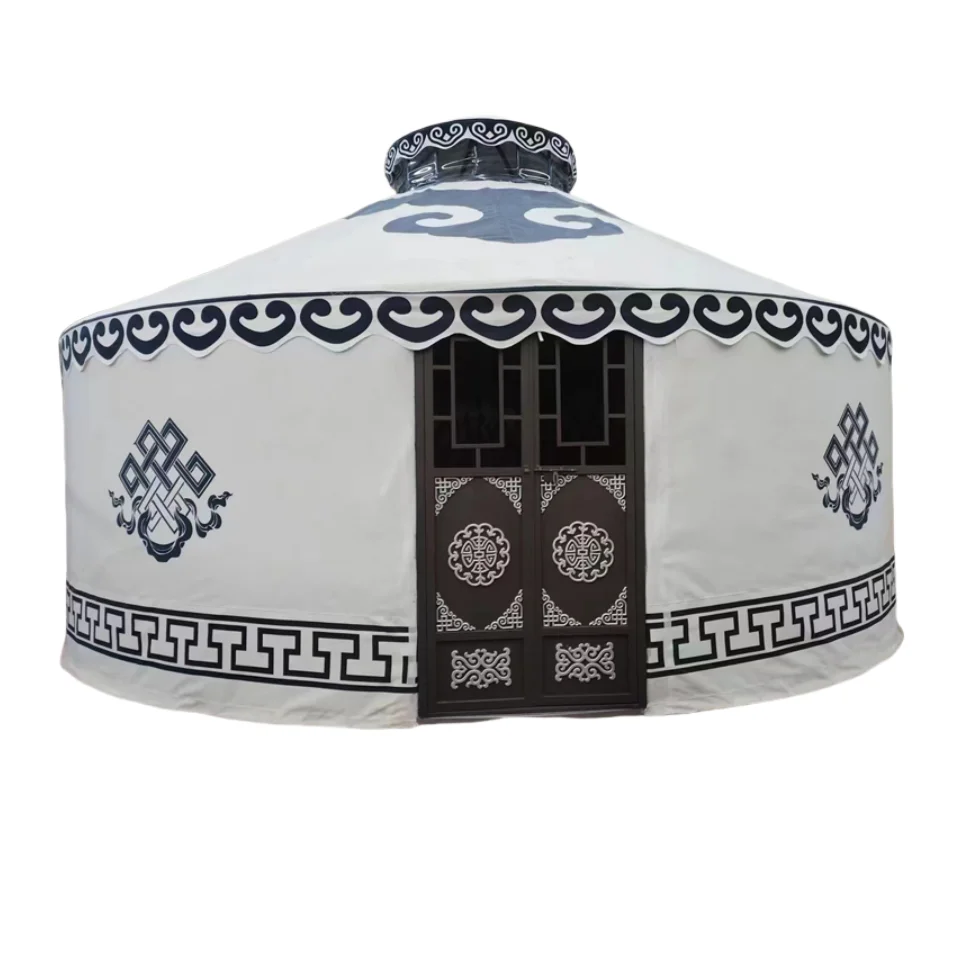 Modern Luxury 4 Season Family Camping Tent Outdoor Mongolian Yurt for Campers' Home Comfort