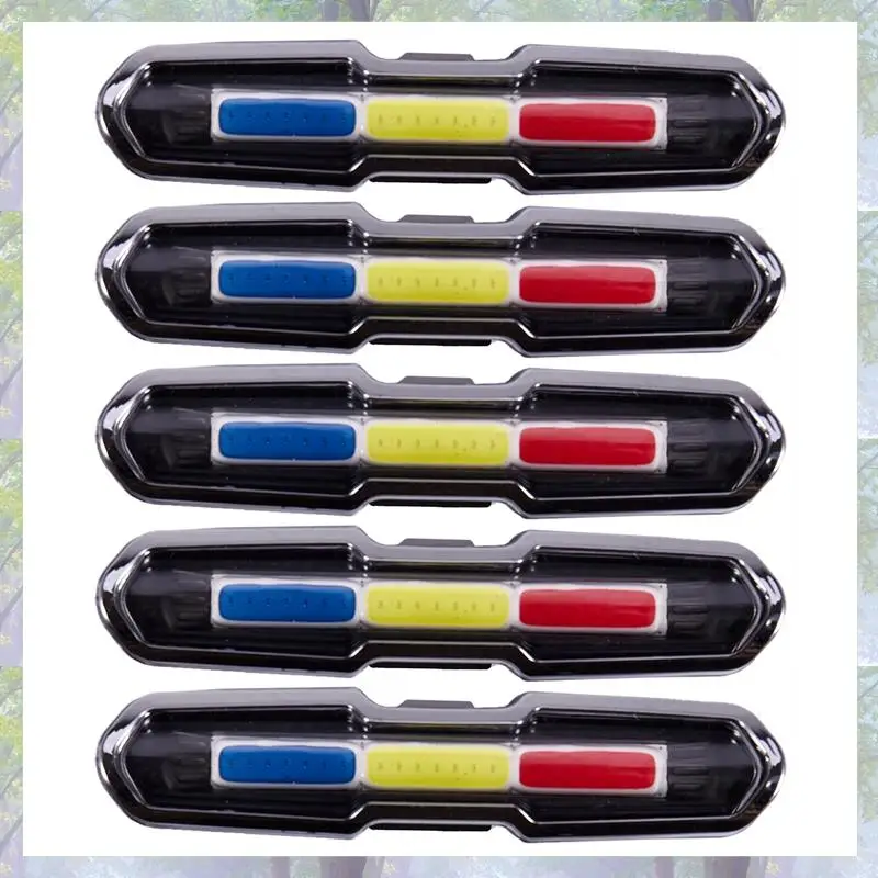 

5X USB Rechargeable Front Rear Bicycle Light Lithium Battery LED Bike Taillight Cycling Helmet Light Lamp