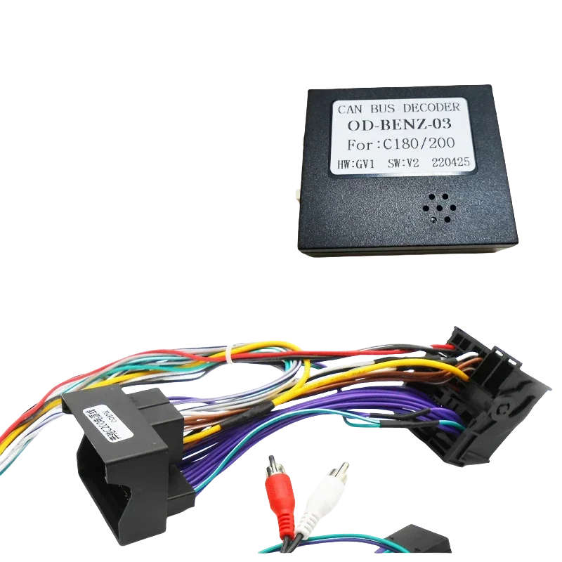 

16-контактный автомобильный жгут проводов, адаптер Canbus Box, декодер для Benz C Class C200 C180 W204, Android-радио, кабель питания OD-BENZ-03