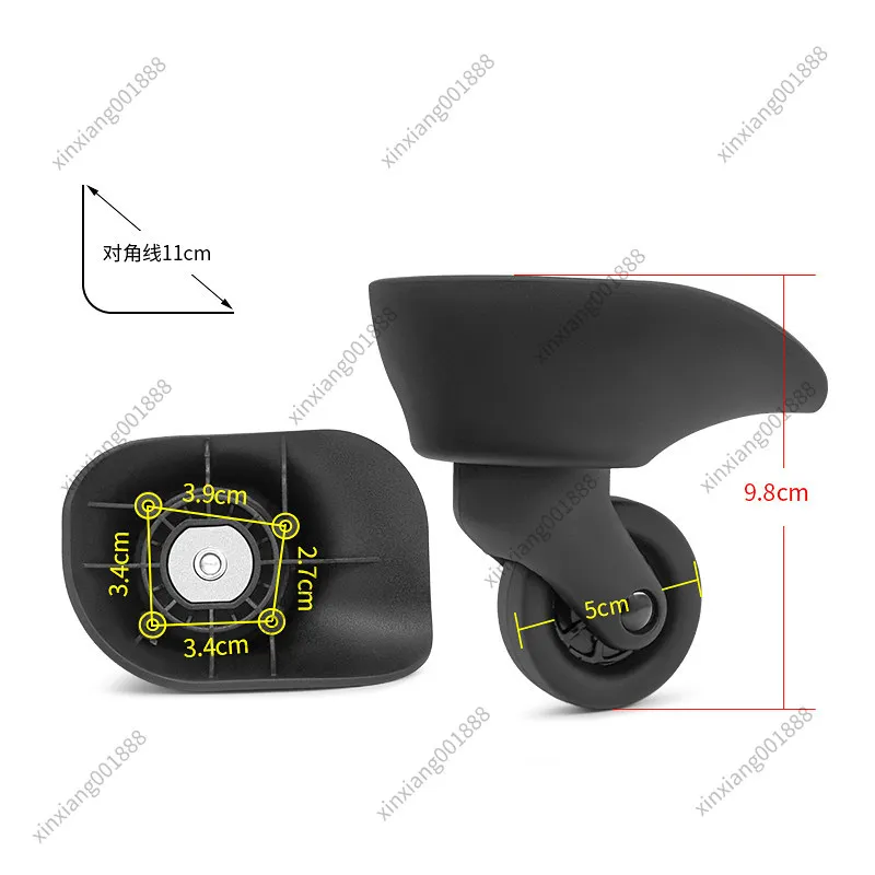 Silent Universal Caster D-238 JD-625 Replacement Wheels for Swiss Army Knife Crown Luggage Trolley Case