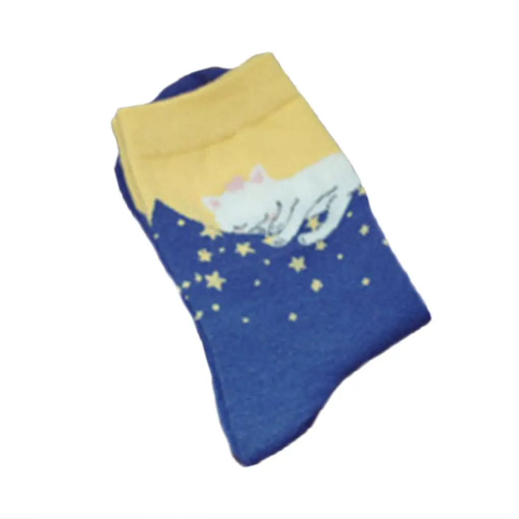 Winter Autumn Women In Tube Sock Japanese Style Cat Female Cotton Socks 5 Color