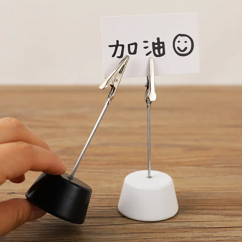 1PC Memo Clip Holders Place Card Stand Metallic Table Number Stand Photo Paper Clamp Romantic Photo Clip Desktop Decoration