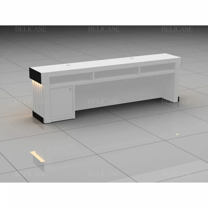custom.Elegant Perfume Retail Wood Display Stand Showcase Fragrance Shop Display Racks with Light Box