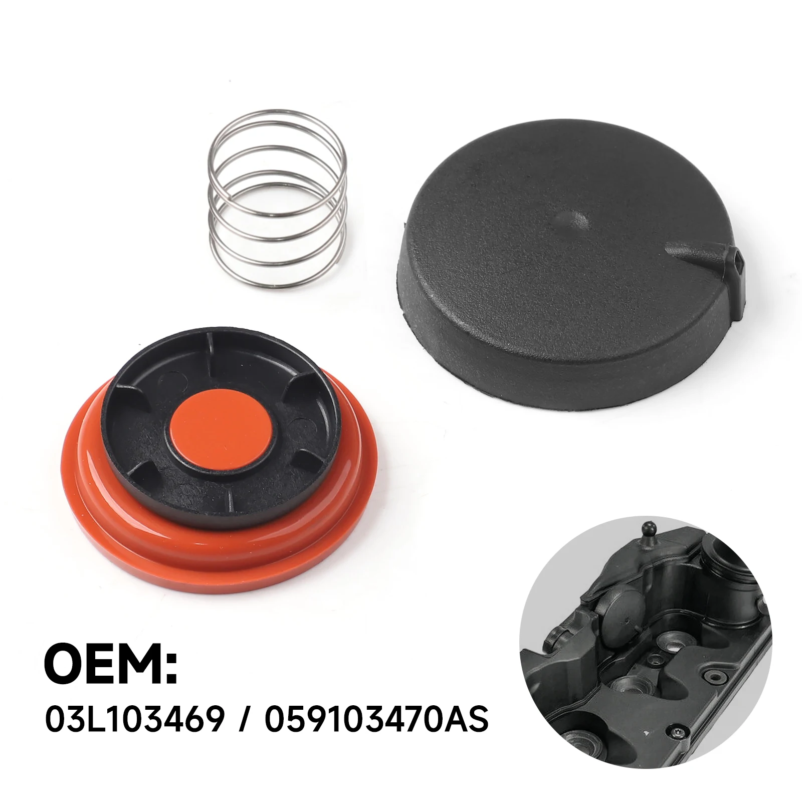 

For Mercedes Benz CClass W204 EClass SClass VClass ML 2.2L VAG 1.6TDI 2.0TDI 3.0TDI VW Audi A4 A6 Q5 03L103469 PCV Valve Cover