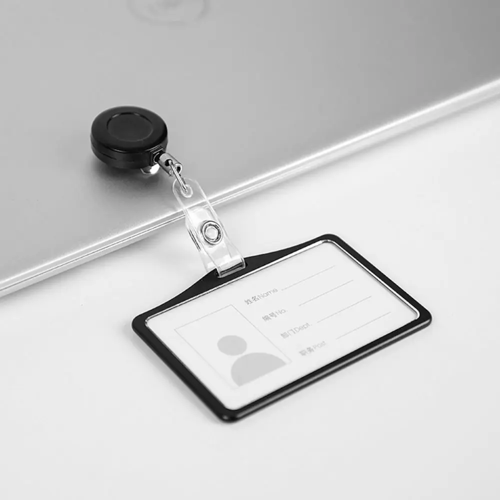

Clips Business Card Office Supplies Horizontal Card Protector Aluminum Alloy Card Cover Simple Card Case Vertical Card Cover