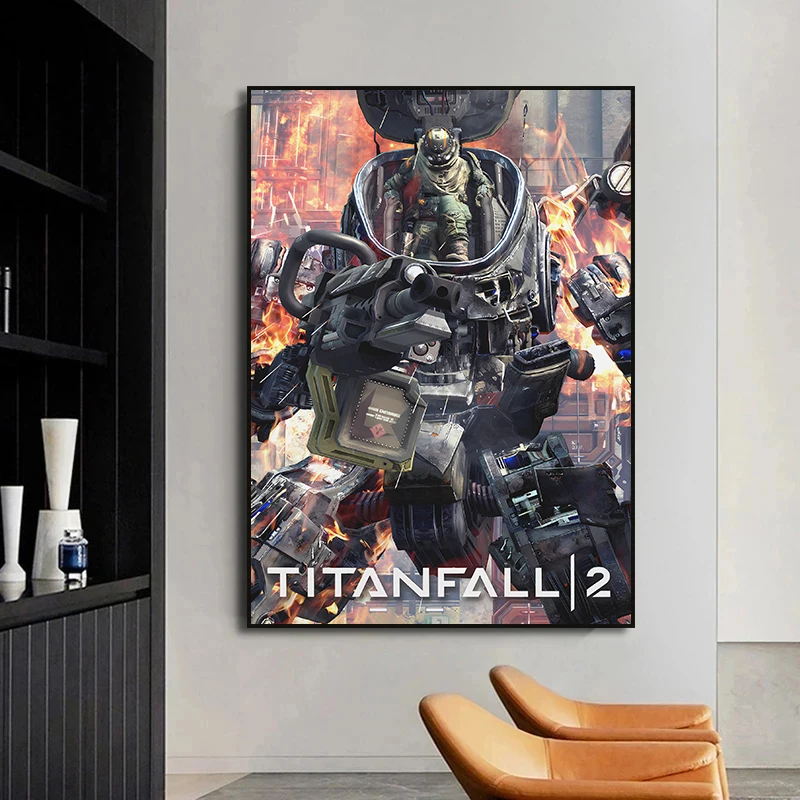 Video Game Titanfall 2 Modern Sci-Fi Robot Shooting Poster and Prints Canvas Printing Wall Art Picture for Gamer Room Decor Gift view 4