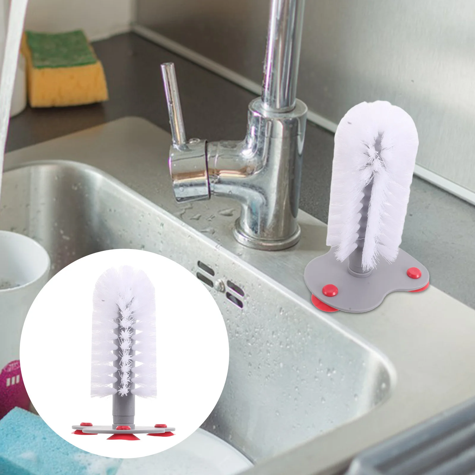 

Turtle Cleaning Brush Suction Cup Soft Bristles Shell Scrubber Reptile Accessories Aquatic Turtle Brushes Aquarium Decorations