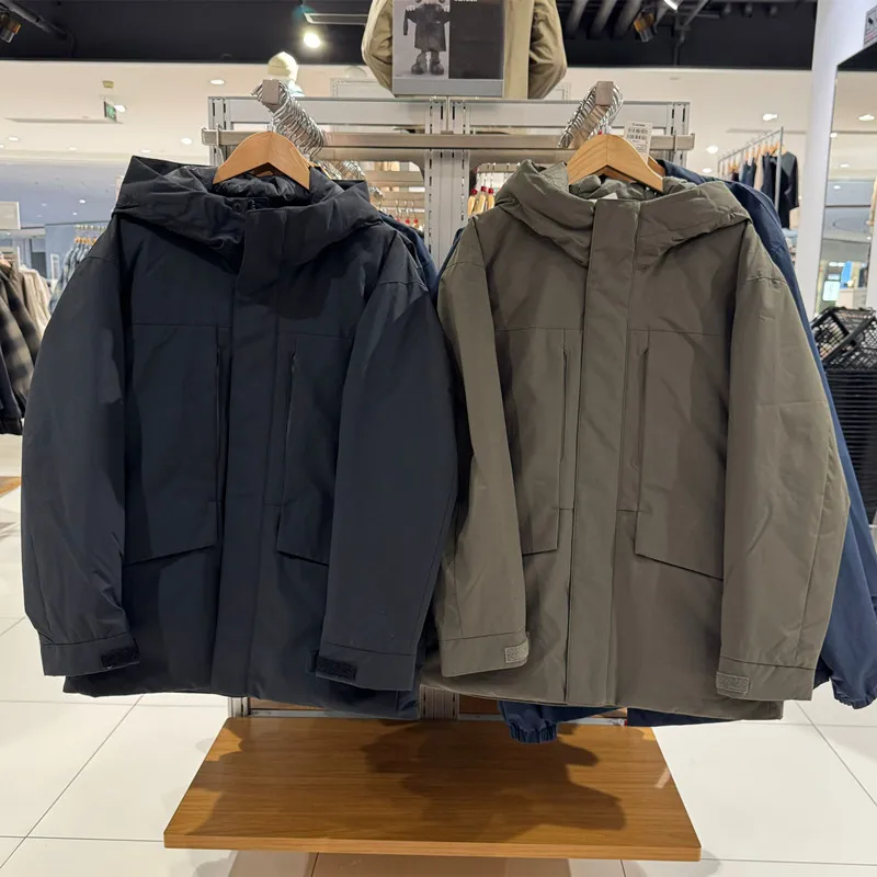 

High Performance Composite Hooded down Jacket Men's Fashion Urban Style Waterproof Warmth Comfortable New Autumn Winter Coat