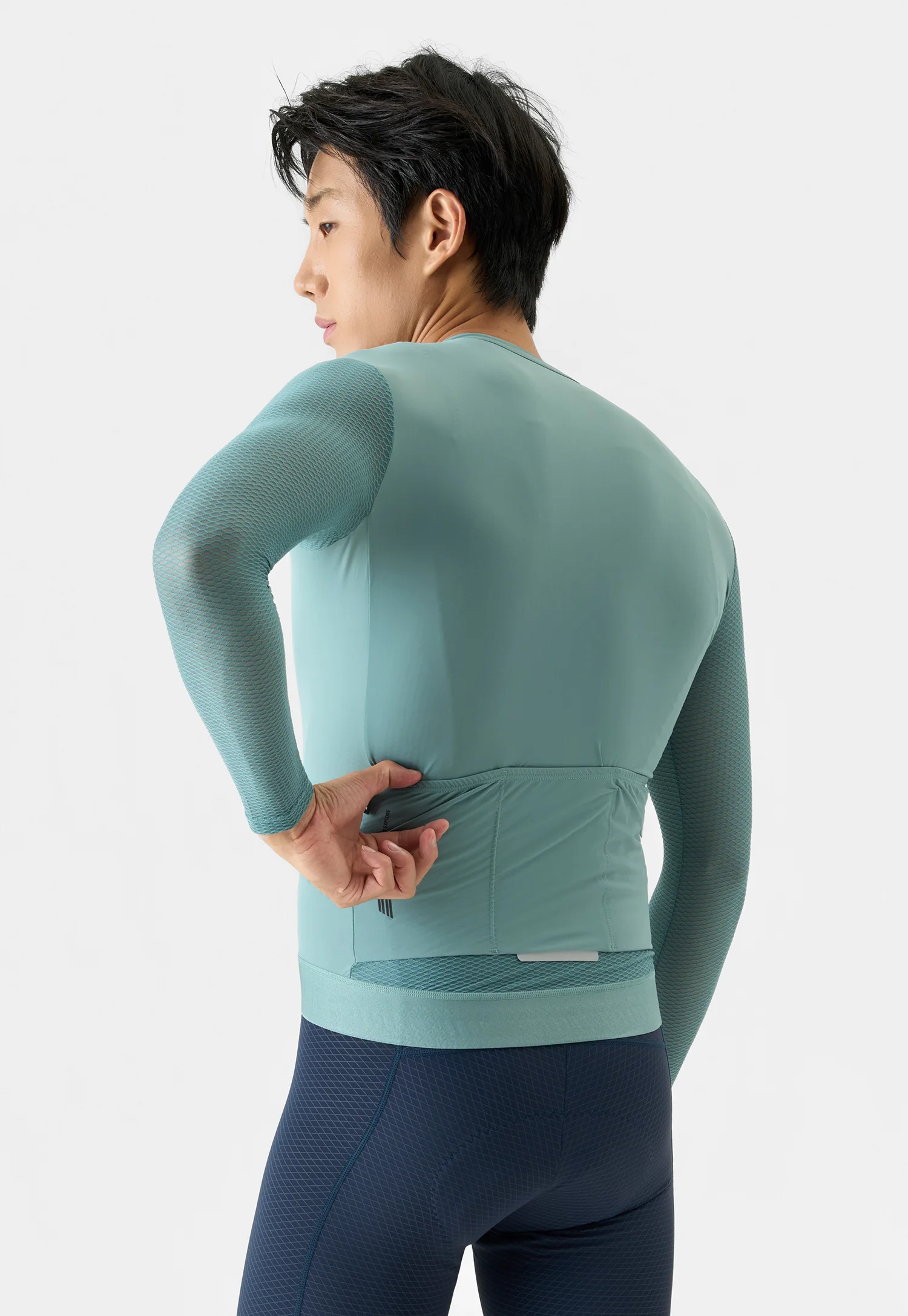 BCBE-ING Leichtes Radtrikot mit langen Ärmeln, atmungsaktives Netzgewebe, Fahrradbekleidung, schnell trocknende Fahrradbekleidung, Rennrad-Shirts – Detail 11
