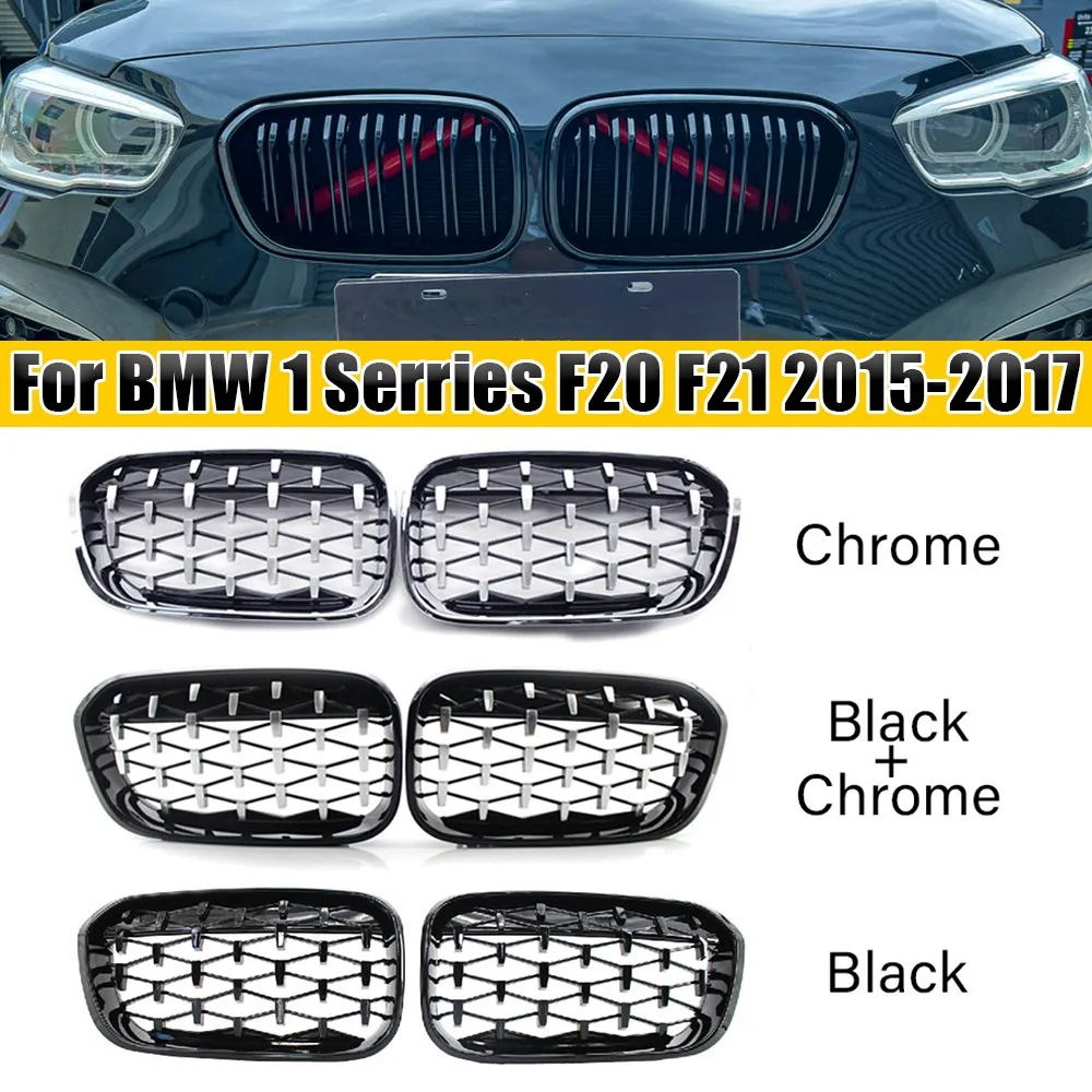 

Для BMW 1 серии F20 F21 2015-2019 Facelift 2x автомобильная решетка из АБС-пластика, передняя решетка почек, ромбовидный стиль 511371685 511371686, детали