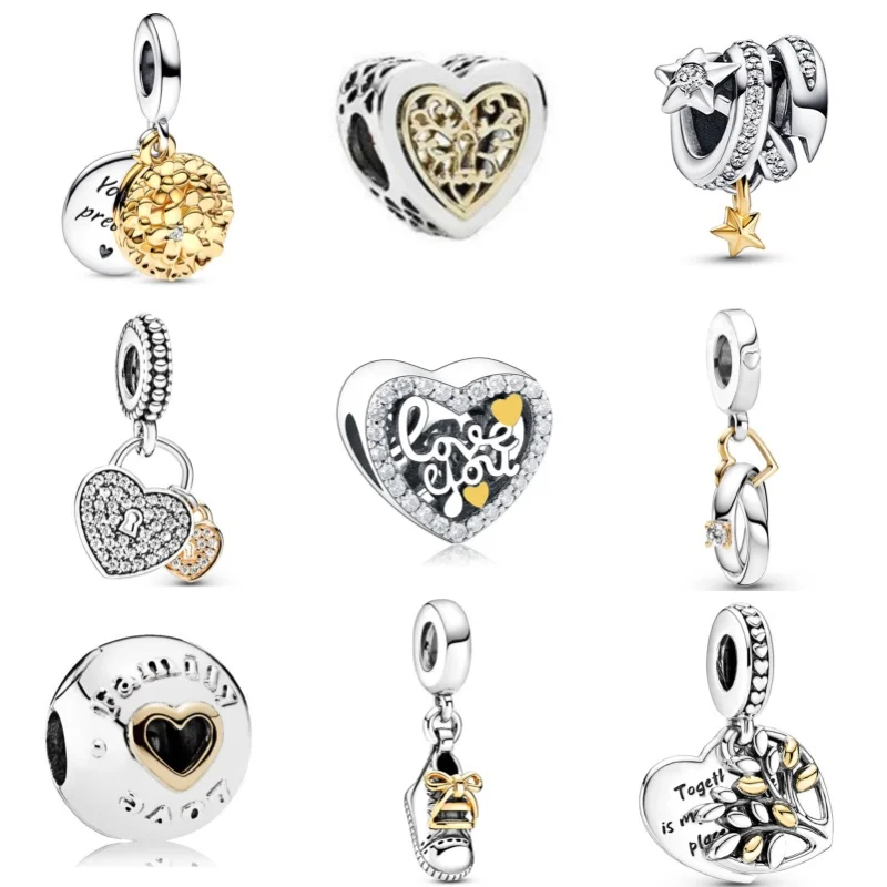 2024 New DIY 925 Silver Plated Charms Beads Forever Me Pendant For Pandora Bracelet Necklace Keychain Jewelry Carnival Gifts