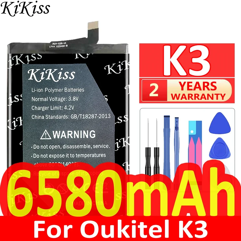 

Новый мощный сменный аккумулятор KiKiss K3 на 6580 мАч для Oukitel K 3, батареи для смартфонов