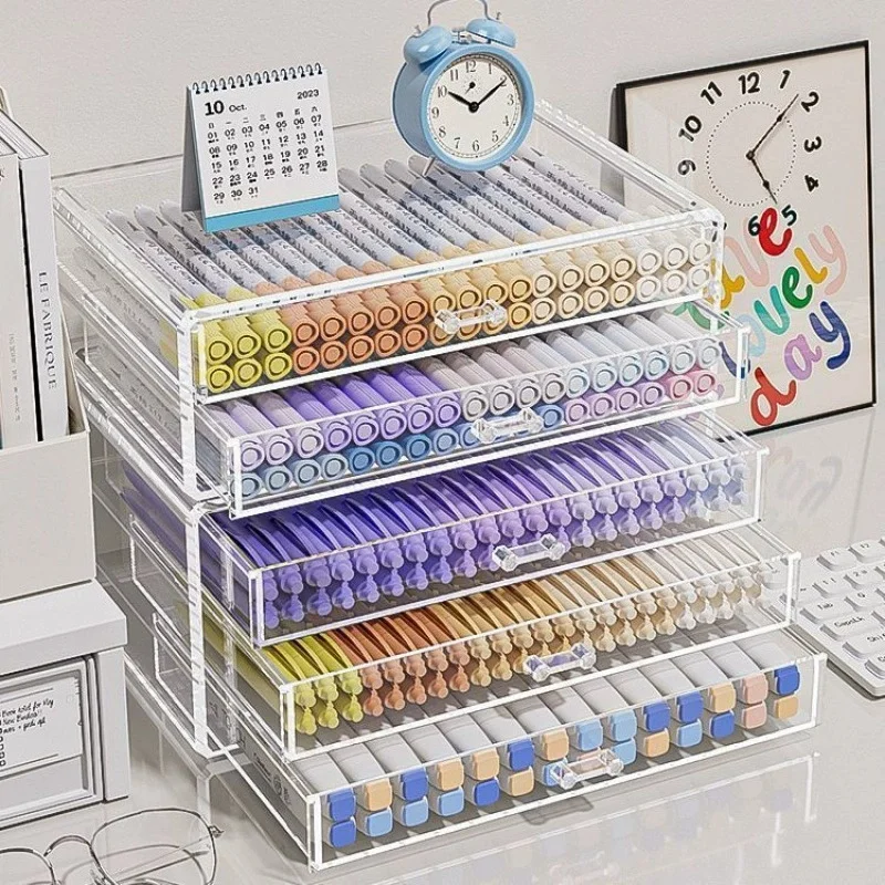 ClearAcrylicDrawerOrganizerCountertop,withMulti-Drawer-Multi-FunctionalPen,PencilMarkerandTapeStorageRack-AliExpress15