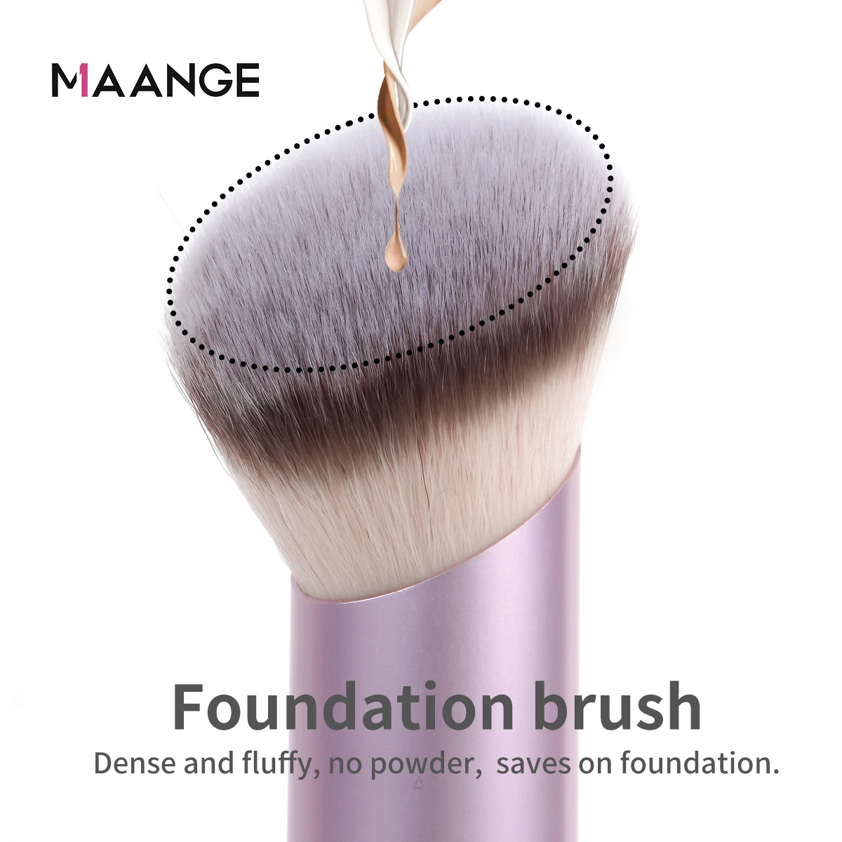 MAANGE 1PCS Angled Foundation Makeup Brushes Cream Liquid Detail Contour Makeup Brushes for Face Portable  Cosmetic Makeup Tools