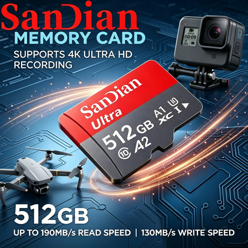 Memory Card 32GB 512GB 256GB SD Cards TF Cards Micro TF SD Card UHS-I Hot Swap for PC/Nintendo Switch/Dashcam/Baby Monitor