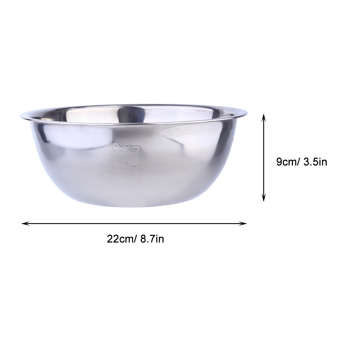 

3 pcs Stainless Steel Salad Bowl Set Large Capacity Kitchen Mixing Bowls Vegetable Egg Storage Graded Size Home Use Silver Color