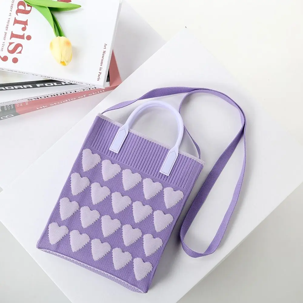 Moda w geometryczny wzór damska torebka z dzianiny damska torebka pleciona torebka torba na ramię Crossbody