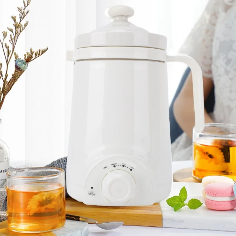 

Электрическая керамическая чашка-мультиварка 500 мл, 70 Вт, портативная, для супов и каш, с ложкой, для офиса и общежития