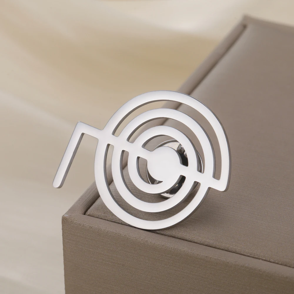 Dawapara Cho Ku Rei Brosche Pins Heilung Symbol Yoga Spiritueller Schmuck Reiki Chokurei Heilige Geometrie Edelstahl Zubehör – Detail 8