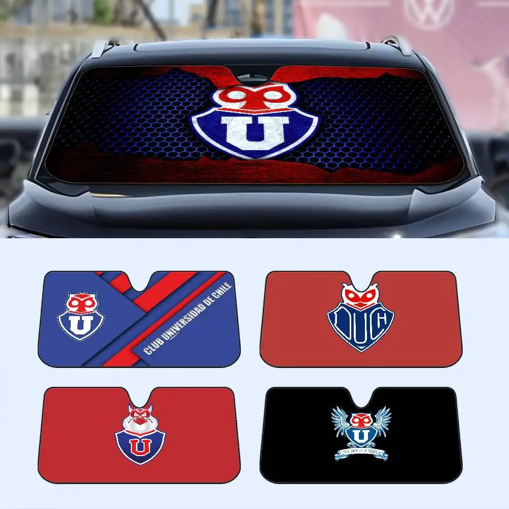 

Клуб U-University Of Chile с логотипом, новый персонализированный солнцезащитный козырек на лобовое стекло автомобиля, чехол на лобовое стекло автомобиля, солнцезащитный козырек, автомобильный чехол