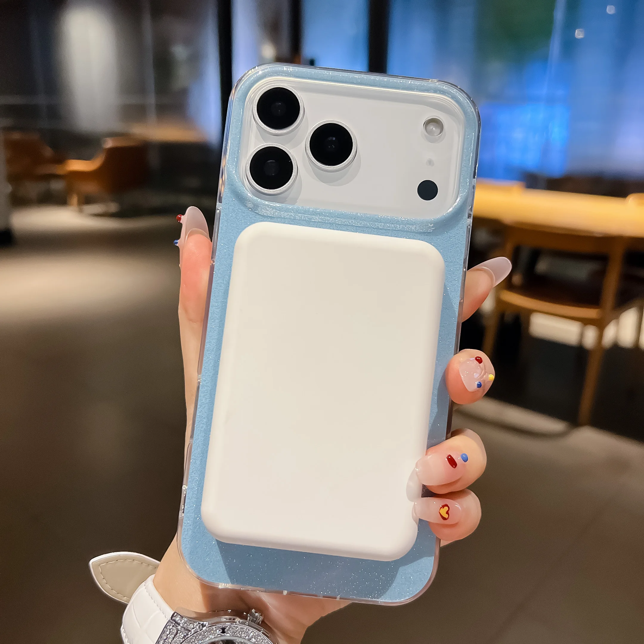 Luxury Glitter Bling Magnetic For Magsafe Case For iPhone 17Air 16 15 14 13 17 Pro Max Plus Wireless Charging Silicone Cover view 5