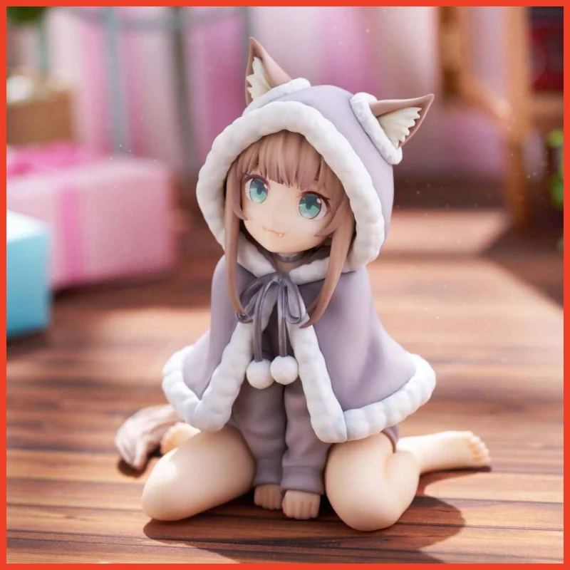 Anime Cute Doll Sakura Soybean My Cat Is A Kawaii Girl Figure Christmas Clothes Cat Girl Figures Model PVC Collection Toys Gifts