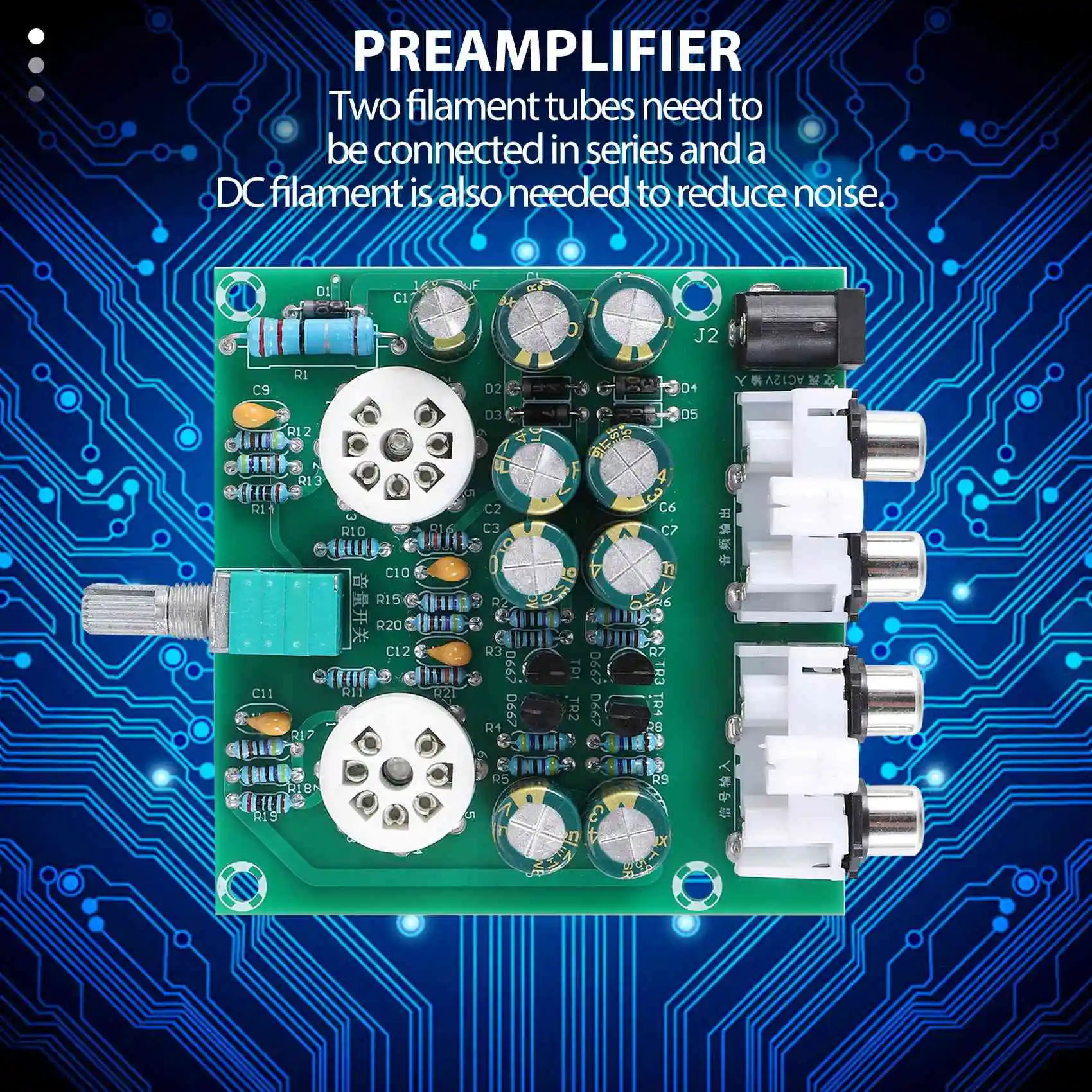 POP-lNewest 6J1 หลอด preamp เครื่องขยายเสียง Pre-amp หูฟัง amp 6J1 วาล์ว preamp bile บัฟเฟอร์ diy ชุด (6J1 หลอด preamp