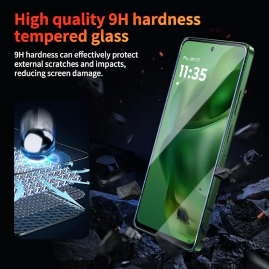 Confezione da 3 pellicole protettive per schermo per Motorola Moto G Power 2025 Pellicola in vetro temperato da 6,8 pollici antigraffio 9H Hardn HD Custodia trasparente Friendl