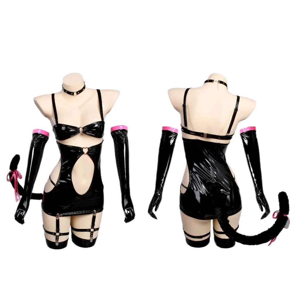 

Костюм для косплея Helena из игры Brown Dust 2, полный комплект - B для сценических выступлений, косплей Хелены-кошки с хвостами и носочками