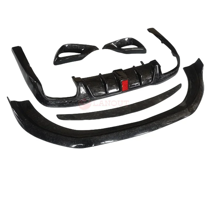 

Carbon Fiber Body kits for Mercedes Benz S class W222 S63 LCI 2017- 2020 front lip diffuser spoiler fog cover fender trim