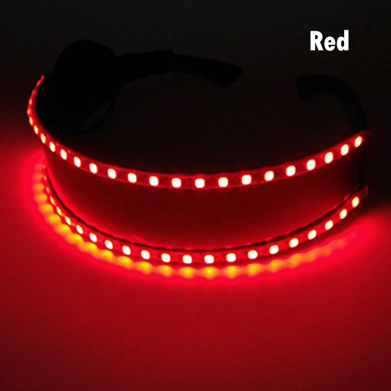 Futuristic LED Light Up Glasses Glowing Luminous Goggles Cosplay Party Supplies Flashing Neon Glasses Performence Costume Props