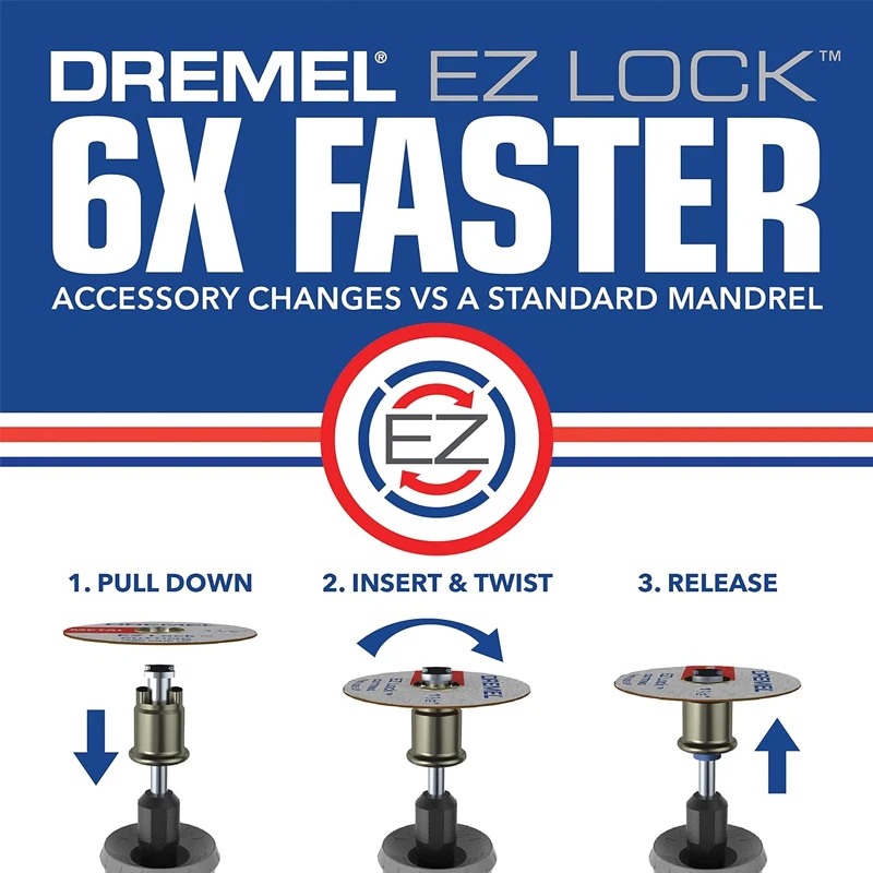 Imagem -02 - Dremel ez Lock-roda de Corte Ez544 Acessórios para Ferramentas Rotativas Reforçado Diamante Cortado Ez545