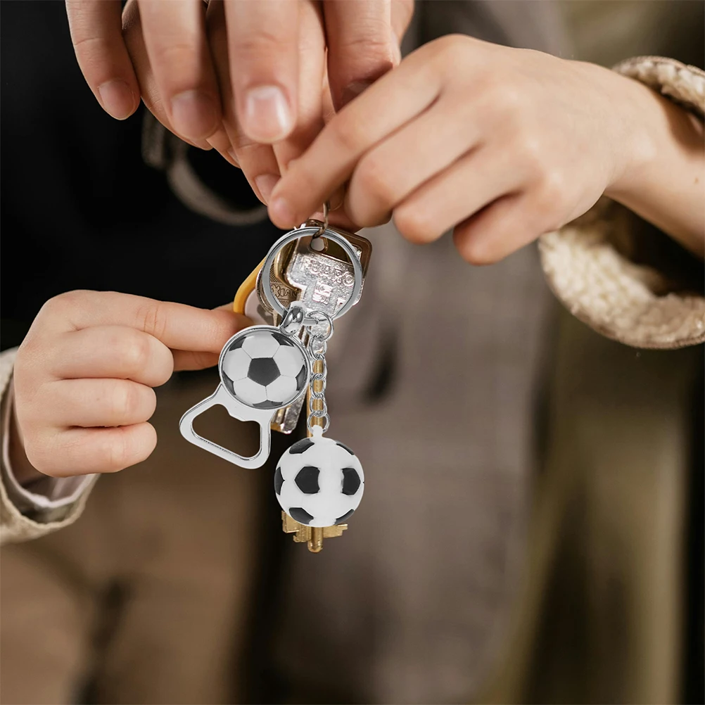 

12pcs Football Bottle Opener Keychain Cute Alloy Decorative Openers Rings Beverage Party Gifts Beer Bottle Openers Kitchen Bar