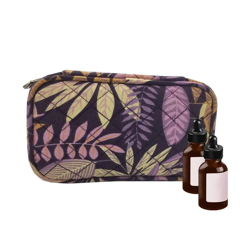 Bottles Essential Oil Carrying Case Holder Cotton Print Pattern 5ml10ml15ml Travel Portable Perfume Nail Polish Storage Bag