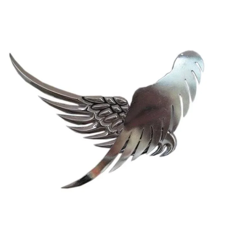 Car Auto Sticker 3D Stereo Metal Angel Wing  Decoration with Decals Emblem Chrome 3D Big Wings Car Sticker