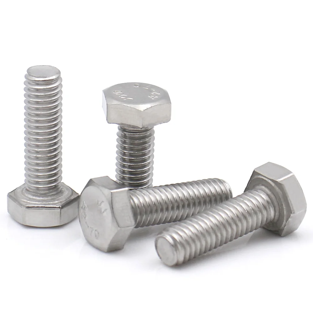 304 Stainless Steel Long Hexagon Head Bolt Extended Hex Bolt Full Thread Screw M3 M4 M5 M6 M8 M10 M12