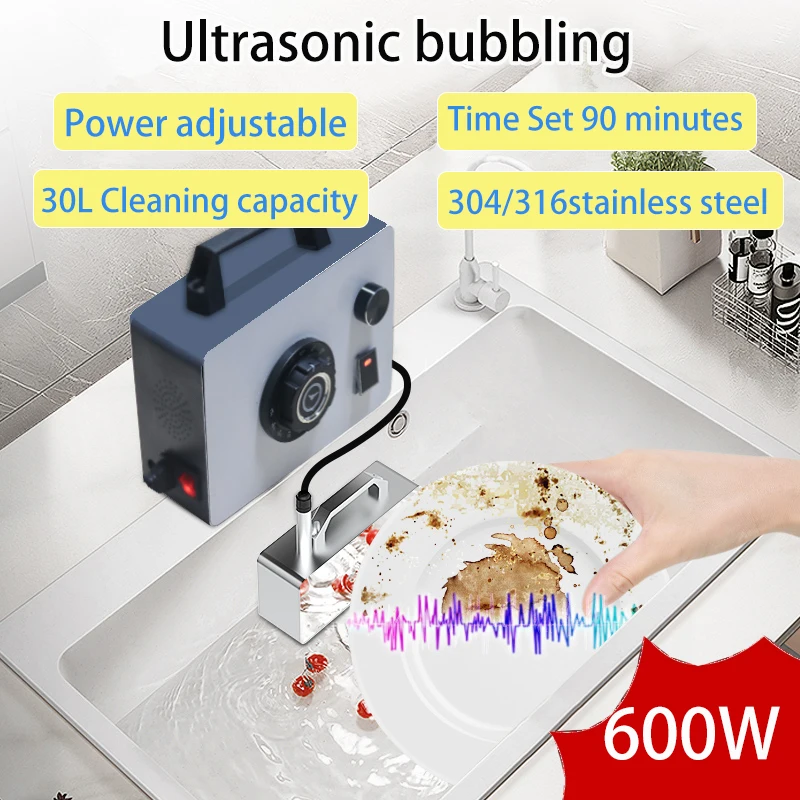 Ultrasone Vaatwasser Voor Huishoudelijke Keukenapparatuur, Ultrasone Reinigingsmachine Met Diepe Reiniging Van Ultrasone En Bubbling