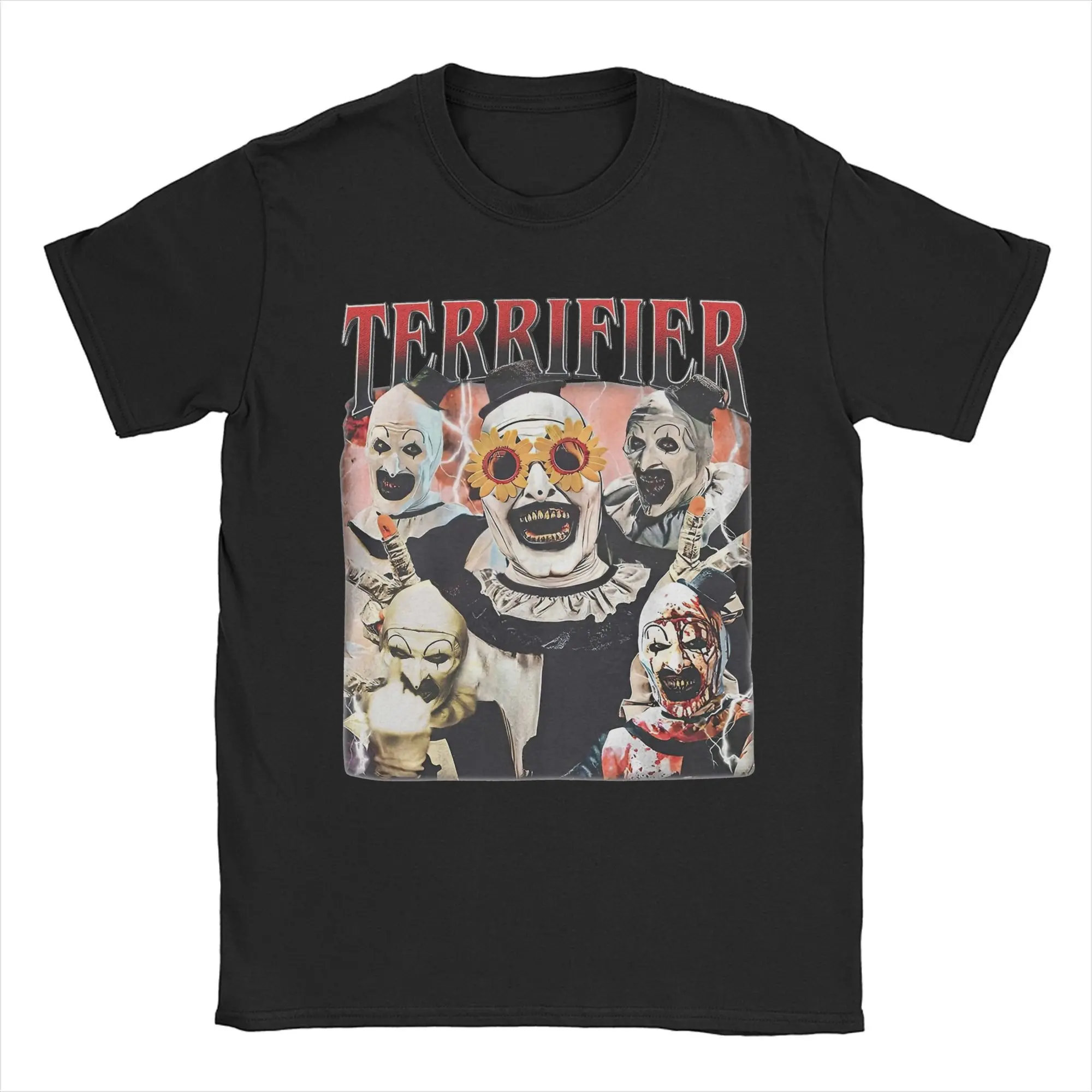 Terrifer Movie T Shirt Men's  Pure Cotton Awesome T-Shirts Crewneck  Tee Shirt Short Sleeve Clothes 6XL