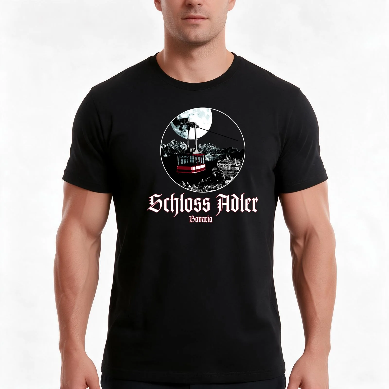 Schloss Adler : Inspired by Where Eagles Dare T-Shirt, Summer Casual Cotton Tee, Oversized Streetwear Tops, Unisex Men Women