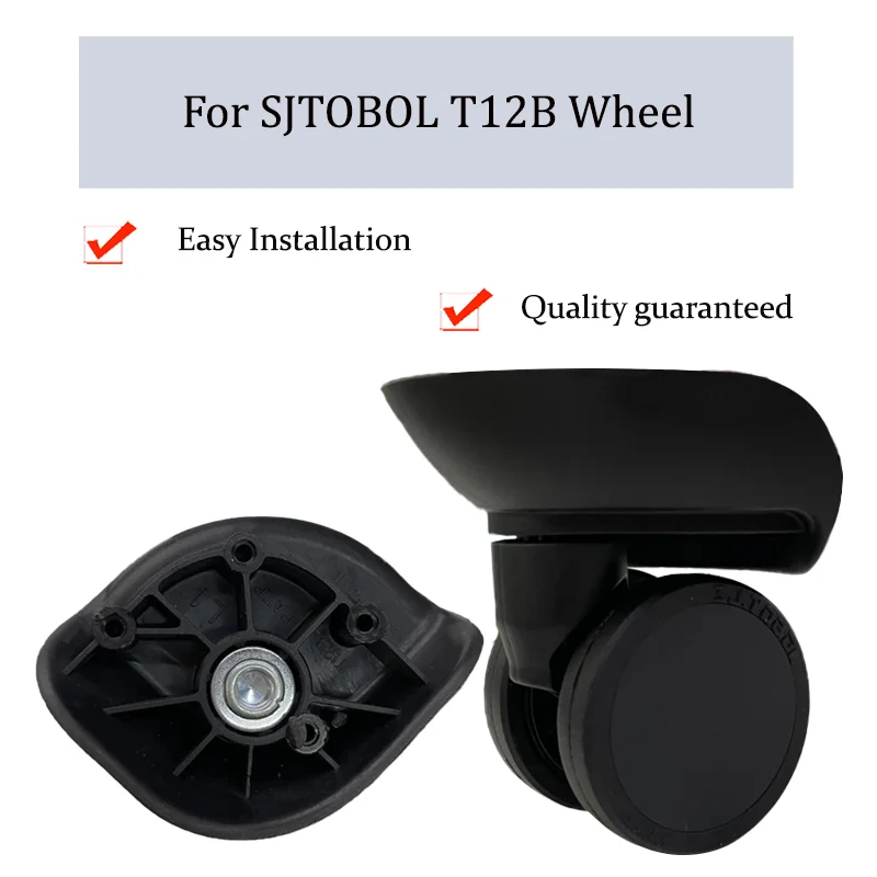 

Suitable for SJTOBOL T12B Black Mute Universal Wheel Luggage Accessories Trolley Wheels Replacement Spare Parts Wear-resistant