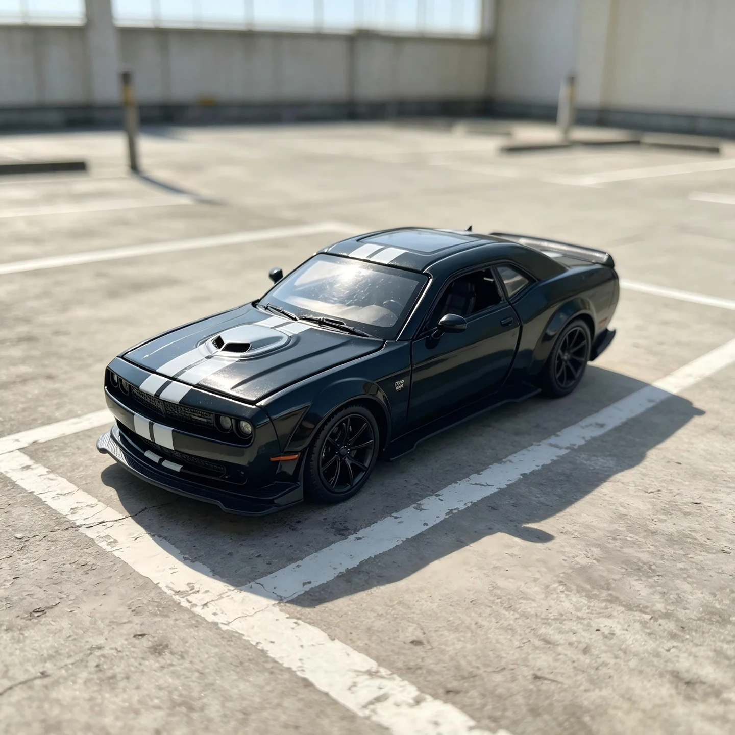 1:32 simulation Dodge Hellcat SRT modified alloy car model, doors and engine hood, trunk can be opened with sound and light gift