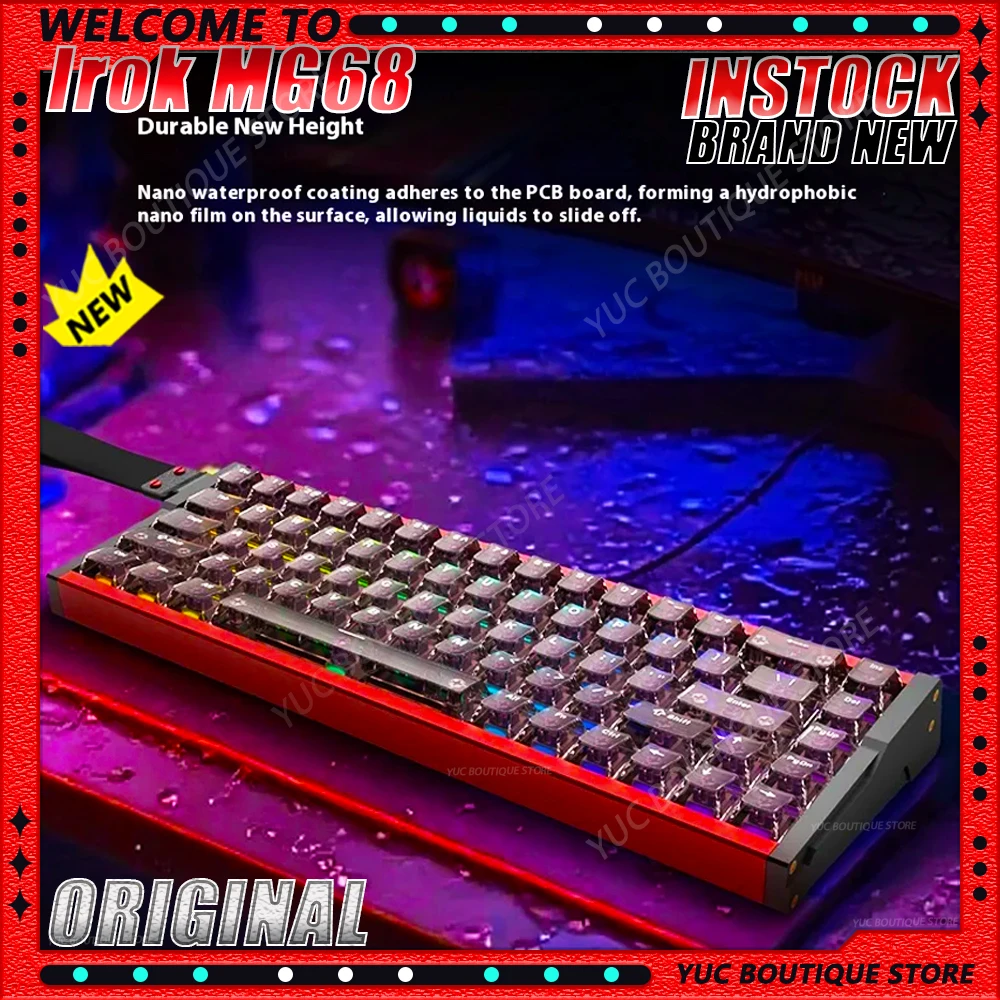 

NEW Irok MG68 ACE Magnetic Switch Gaming Keyboard Wired Aluminium Mechanical Keyboard 8000Hz RT0.005mm keyboards PC Accessories