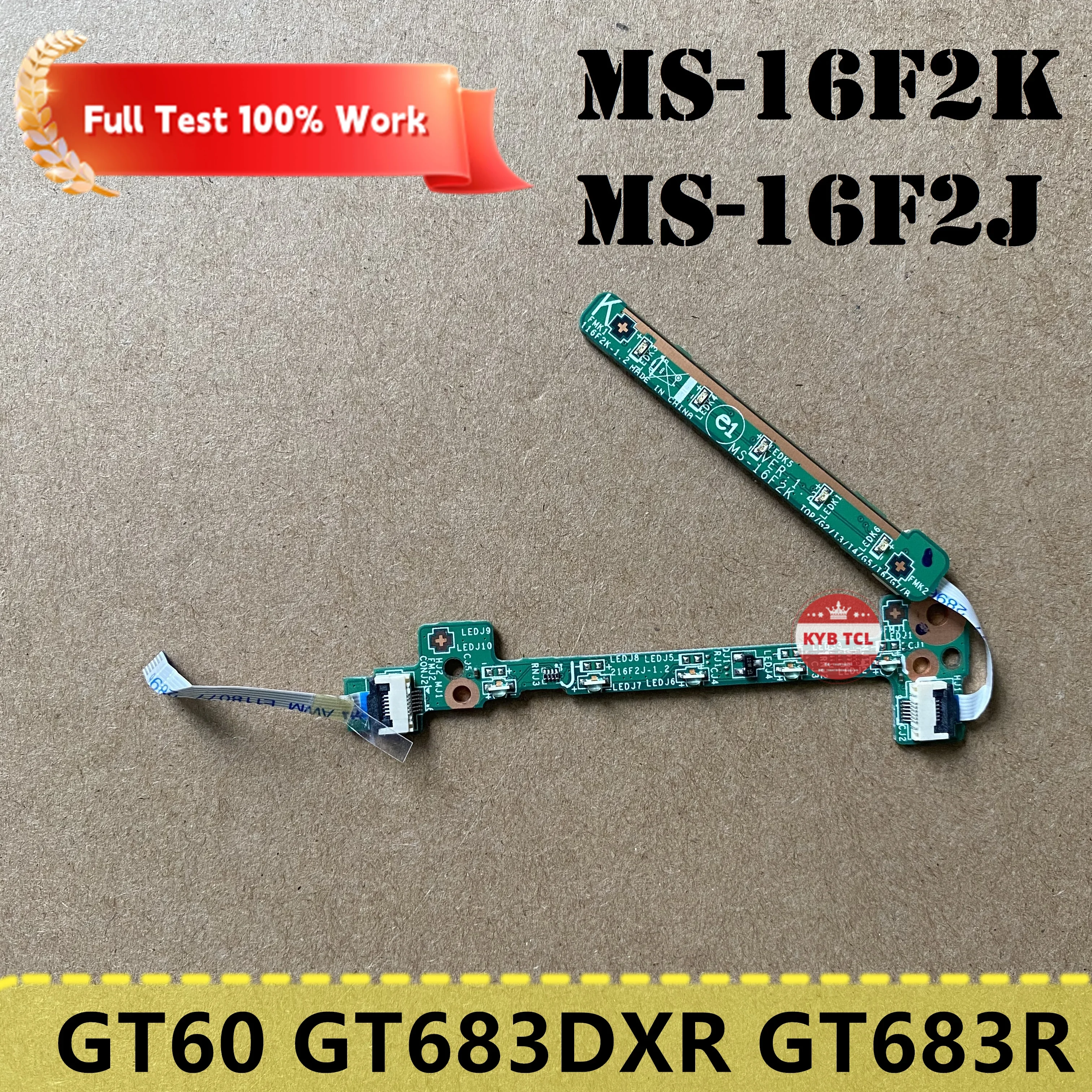 MS-16F2K MS-16F2J For MSI GT60 GT683DXR GT683R GT680DXR GT683 Laptop LED Platine Board mit Kabel Or Cable Or Lavagna con Cavo