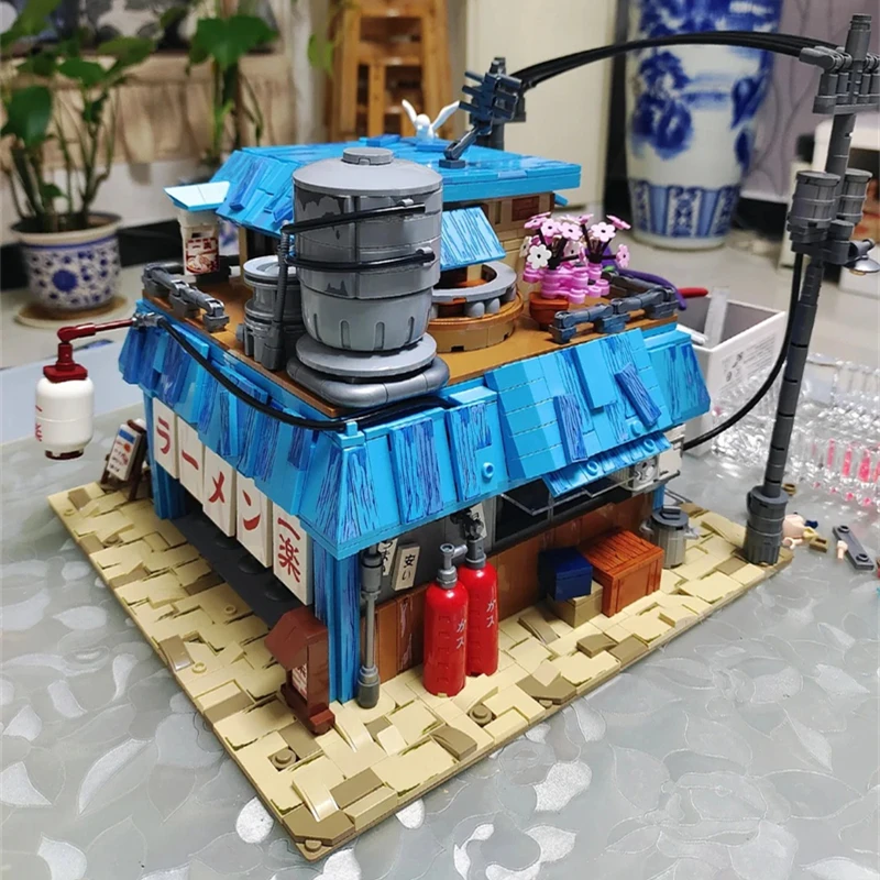 keeppley Naruto building blocks Ramen Ichiraku assembled model Sasuke Kakashi figure difficult DIY toy birthday gift